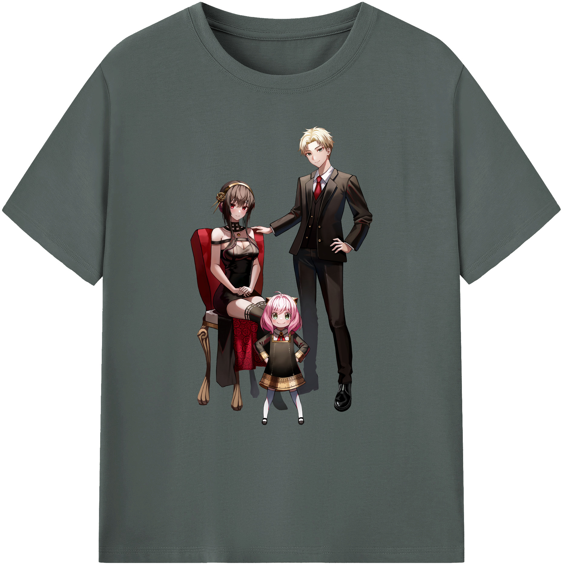 （画像用） SPY×FAMILY间谍家家酒 綿100％ メンズ半袖Tシャツ｜肌触りやわらか＆通気性